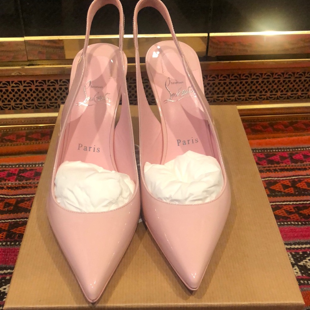 Christian Louboutin Pink Pointed-Toe Heels
